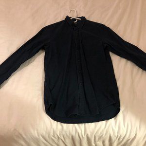 Uniqlo Navy Blue Oxford Cloth Button Down